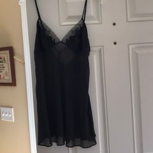 Silk nightgown with matching robe